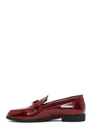 Women's Burgundy Accessory Detailed Leather Masculine Loafer | Derimod Women's Burgundy Accessory Detailed Leather Masculine Loafer | Derimod