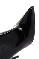 Kadın Siyah İnce Topuklu Fermuarlı Rugan Klasik Deri Bot | Derimod Kadın Siyah İnce Topuklu Fermuarlı Rugan Klasik Deri Bot | Derimod