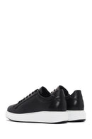 Men's Black Lace-up Leather Sneaker | Derimod Men's Black Lace-up Leather Sneaker | Derimod