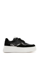 Kadın Siyah Deri Kalın Tabanlı Sneaker | Derimod Kadın Siyah Deri Kalın Tabanlı Sneaker | Derimod