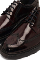 Men's Burgundy Thick Sole Leather Casual Shoes | Derimod Men's Burgundy Thick Sole Leather Casual Shoes | Derimod