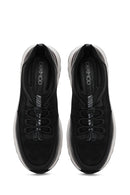 Erkek Siyah Bağcıklı Deri Sneaker | Derimod Erkek Siyah Bağcıklı Deri Sneaker | Derimod