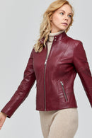 Tania Women's Leather Jacket | Derimod Tania Women's Leather Jacket | Derimod