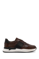 Men's Brown Lace-Up Leather Casual Sneakers | Derimod Men's Brown Lace-Up Leather Casual Sneakers | Derimod
