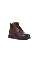 Geox Men's Brown Andalo Lace-Up Leather Boots | Derimod Geox Men's Brown Andalo Lace-Up Leather Boots | Derimod