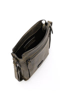 Men's Khaki Leather Messenger Bag | Derimod Men's Khaki Leather Messenger Bag | Derimod