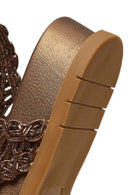Woman Bronze Metallic Sandal | Derimod Woman Bronze Metallic Sandal | Derimod