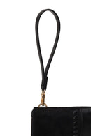 Woman Black Braided Chain-Strap Clutch Bag | Derimod Woman Black Braided Chain-Strap Clutch Bag | Derimod
