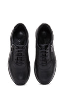 Kadın Siyah Deri Kalın Tabanlı Sneaker | Derimod Kadın Siyah Deri Kalın Tabanlı Sneaker | Derimod