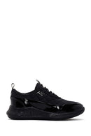 Kadın Siyah Kalın Tabanlı Deri Sneaker | Derimod Kadın Siyah Kalın Tabanlı Deri Sneaker | Derimod