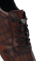 Erkek Kahverengi Kroko Desenli Bağcıklı Deri Sneaker | Derimod Erkek Kahverengi Kroko Desenli Bağcıklı Deri Sneaker | Derimod