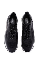 Men's Black Lace-up Leather Sneaker | Derimod Men's Black Lace-up Leather Sneaker | Derimod