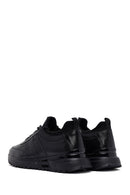 Erkek Siyah Bağcıklı Kalın Tabanlı Deri Casual Sneaker | Derimod Erkek Siyah Bağcıklı Kalın Tabanlı Deri Casual Sneaker | Derimod