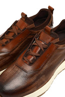 Men's Brown Thick-Soled Leather Casual Sneaker | Derimod Men's Brown Thick-Soled Leather Casual Sneaker | Derimod