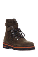 Women's Buckle Detailed Suede Boots | Derimod Women's Buckle Detailed Suede Boots | Derimod