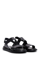 Women's Black Leather Comfort Sandals | Derimod Women's Black Leather Comfort Sandals | Derimod