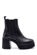 Women's Leather Platform Heeled Boots | Derimod Women's Leather Platform Heeled Boots | Derimod