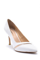 Women's Transparent Detailed Leather Stiletto | Derimod Women's Transparent Detailed Leather Stiletto | Derimod