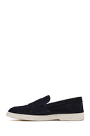 Erkek Lacivert Çift Tokalı Süet Deri Casual Loafer | Derimod Erkek Lacivert Çift Tokalı Süet Deri Casual Loafer | Derimod