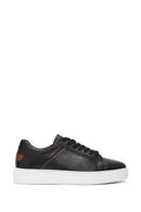 Men's Black Lace-up Leather Sneaker | Derimod Men's Black Lace-up Leather Sneaker | Derimod