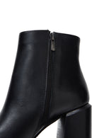 Women's Black Leather Heeled Classic Boots | Derimod Women's Black Leather Heeled Classic Boots | Derimod