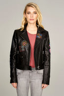 Jet Set Women's Leather Jacket | Derimod Jet Set Women's Leather Jacket | Derimod