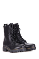 Lace-Up Women's Leather Boots | Derimod Lace-Up Women's Leather Boots | Derimod
