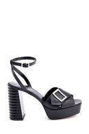 Women's Leather Heeled Sandals | Derimod Women's Leather Heeled Sandals | Derimod