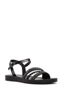 Women's Black Ankle Strap Comfort Sandals | Derimod Women's Black Ankle Strap Comfort Sandals | Derimod