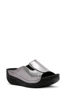 Women's Gray Thick Soled Comfort Slippers | Derimod Women's Gray Thick Soled Comfort Slippers | Derimod