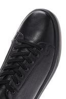 Men's Black Lace-up Leather Sneaker | Derimod Men's Black Lace-up Leather Sneaker | Derimod