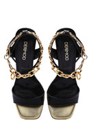 Women's Black Ankle Strap Heeled Sandals | Derimod Women's Black Ankle Strap Heeled Sandals | Derimod