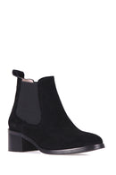 Women's Suede Heeled Leather Boots | Derimod Women's Suede Heeled Leather Boots | Derimod