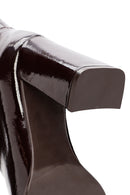 Women's Burgundy Thick Heeled Leather Boots | Derimod Women's Burgundy Thick Heeled Leather Boots | Derimod