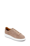 Male Beige Lace-Up Suede Leather Sneaker | Derimod Male Beige Lace-Up Suede Leather Sneaker | Derimod