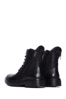Men's Black Leather Zippered Casual Boots | Derimod Men's Black Leather Zippered Casual Boots | Derimod