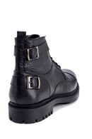Men's Leather Buckle Detailed Boots | Derimod Men's Leather Buckle Detailed Boots | Derimod