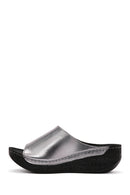 Women's Gray Thick Soled Comfort Slippers | Derimod Women's Gray Thick Soled Comfort Slippers | Derimod