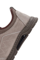 Erkek Vizon Bağcıklı Nubuk Deri Casual Sneaker | Derimod Erkek Vizon Bağcıklı Nubuk Deri Casual Sneaker | Derimod