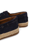 Male Navy Lace-up Suede Espadrilles | Derimod Male Navy Lace-up Suede Espadrilles | Derimod