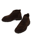 Male Brown Lace-up Thick-soled Suede Boots | Derimod Male Brown Lace-up Thick-soled Suede Boots | Derimod
