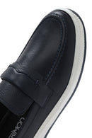 Men's Navy Blue Leather Loafer | Derimod Men's Navy Blue Leather Loafer | Derimod