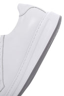 Erkek Beyaz Deri Kalın Tabanlı Sneaker | Derimod Erkek Beyaz Deri Kalın Tabanlı Sneaker | Derimod
