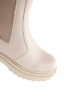 Women's Beige Thick Soled Chelsea Boots | Derimod Women's Beige Thick Soled Chelsea Boots | Derimod