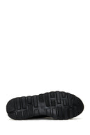 Men's Black Leather Printed Sneaker | Derimod Men's Black Leather Printed Sneaker | Derimod