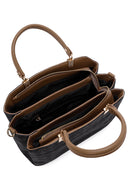 Women's Black Long Strap Printed Shoulder Bag | Derimod Women's Black Long Strap Printed Shoulder Bag | Derimod