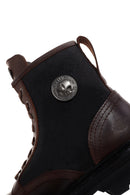 Harley Davidson Men's Dark Brown Jesus Exc Lace-Up Leather Boots | Derimod Harley Davidson Men's Dark Brown Jesus Exc Lace-Up Leather Boots | Derimod