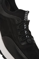 Erkek Siyah Bağcıklı Deri Sneaker | Derimod Erkek Siyah Bağcıklı Deri Sneaker | Derimod