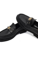 Women's Black Buckled Leather Loafer | Derimod Women's Black Buckled Leather Loafer | Derimod
