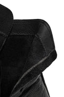 Women's Black Zippered Leather Boots | Derimod Women's Black Zippered Leather Boots | Derimod